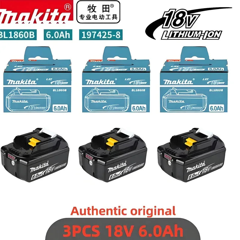 Authentic Makita 18v 6000mAh Battery BL1850 BL1880 BL1860B LXT400 Electric Tool Makita 18v Battery Rechargeable Lithium ion