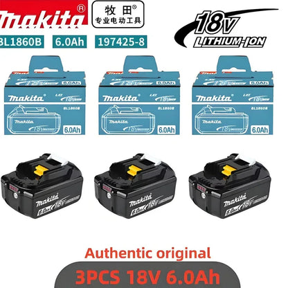 Authentic Makita 18v 6000mAh Battery BL1850 BL1880 BL1860B LXT400 Electric Tool Makita 18v Battery Rechargeable Lithium ion
