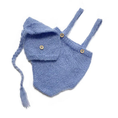 2pcs/set  Crochet Newborn Outfit  Newborn Photography Props Knitted Wool Hat Clothing Costume  Shooting  Bebes Accesorios