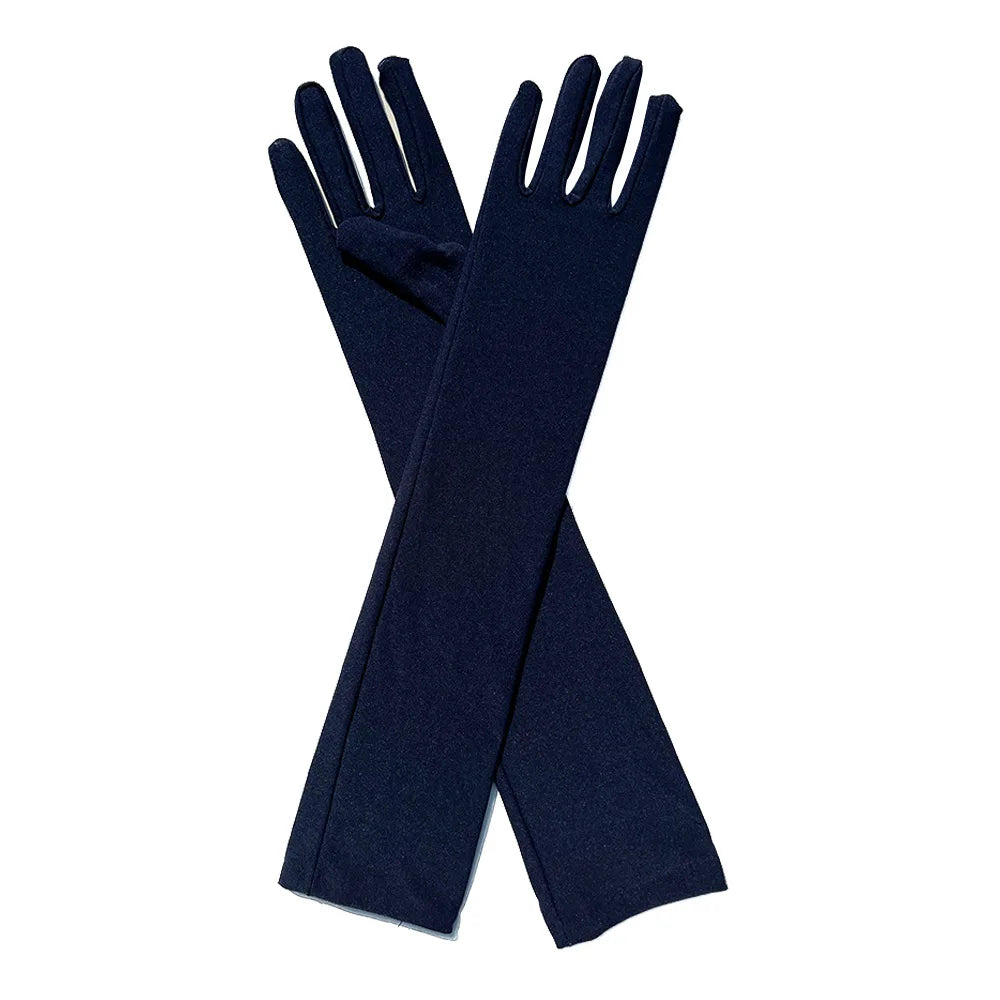 Ladies Mittens Milk Silk Stretch Ladies Gloves Festival Party Group Show Bar Dance Dress Up Gloves 45Cm Long Gloves C013