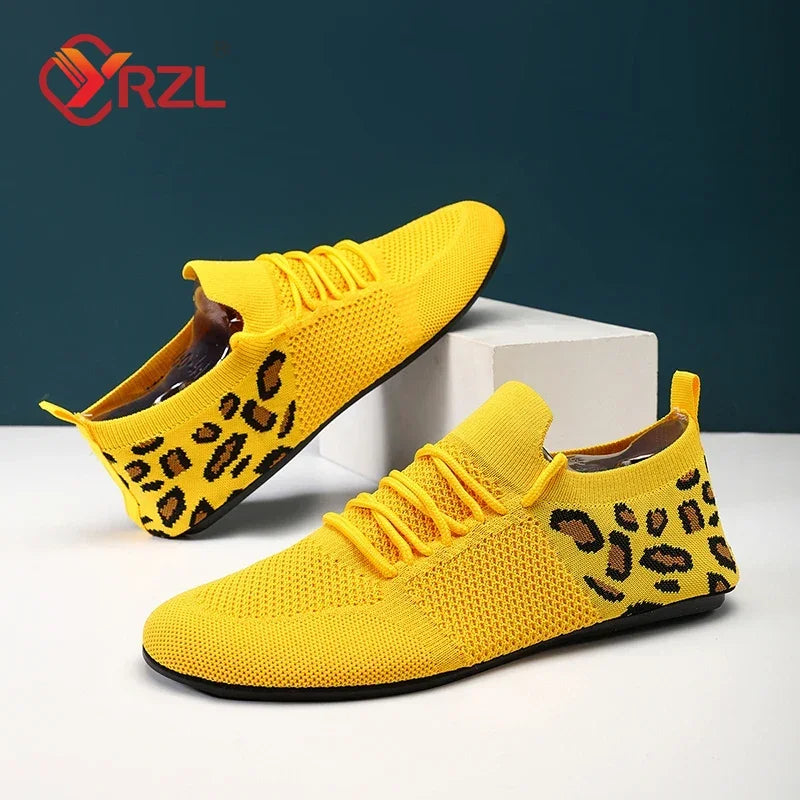 YRZL Mens Mesh Loafers Soft Driving Moccasins High Quality Flats Male Walking Shoes Breathable Mesh Casual Loafers Mens Shoes