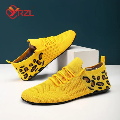 YRZL Mens Mesh Loafers Soft Driving Moccasins High Quality Flats Male Walking Shoes Breathable Mesh Casual Loafers Mens Shoes