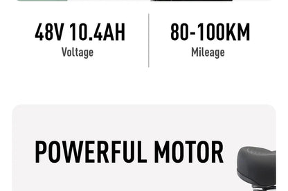 Cysum X-City Adult E-Bike 250W E-Bike for Men 48V 10.4ah Battery 26-Inch Tyre City E-Bike