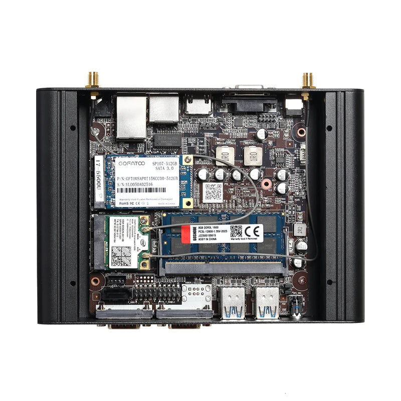 Fanless Mini PC IPC Intel J1900 J2900 I5-5200U 2xEthernet 2x COM DB9 HDMI VGA MPICE Expansion WiFi 4G LTE Support Windows Linux