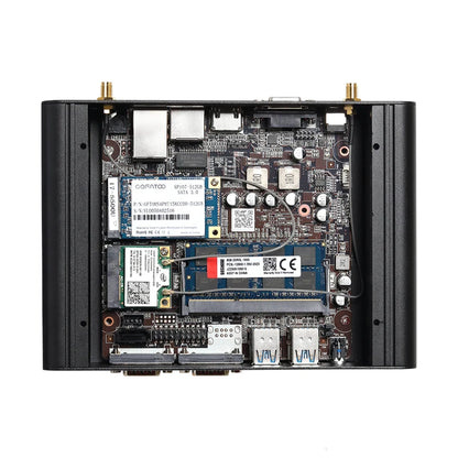 Fanless Mini PC IPC Intel J1900 J2900 I5-5200U 2xEthernet 2x COM DB9 HDMI VGA MPICE Expansion WiFi 4G LTE Support Windows Linux