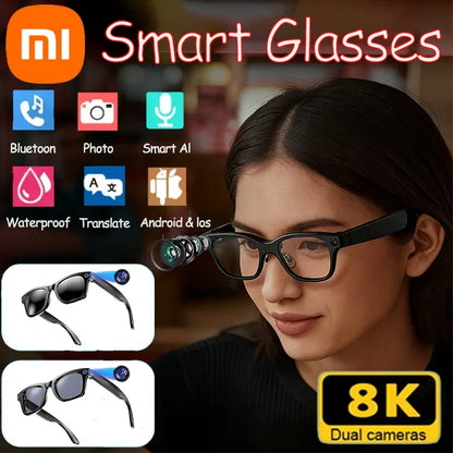 Xiaomi 8K Camera AI Glasses Smart Translation Color-Changing Waterproof Glasses Video Recording Photo Call Smart Sunglasses