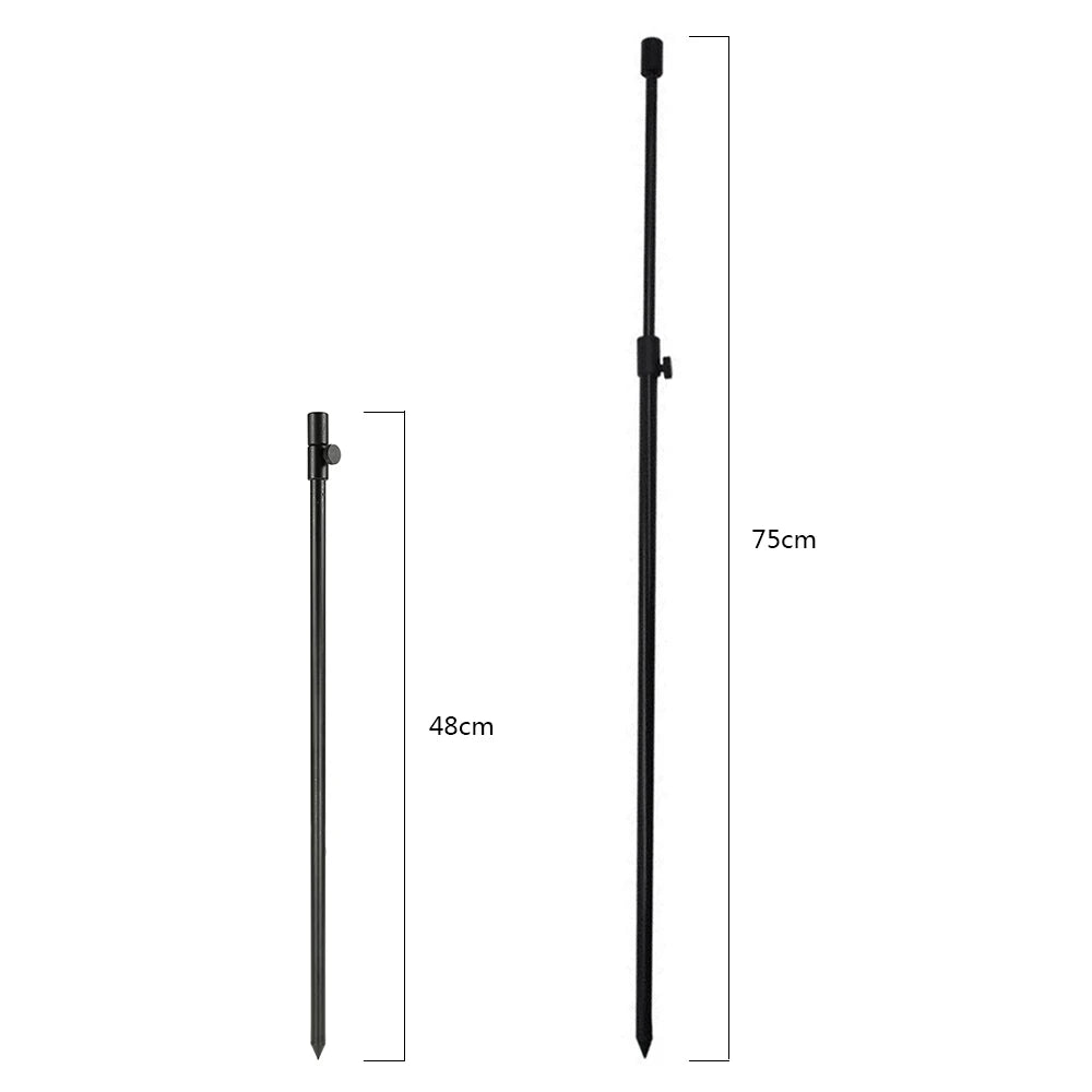 48-75cm Extending Aluminum Alloy Fishing Bankstick Adjustable Carp Fishing Bank Stick Fishing Rod Pod Rest for Bite Alarm