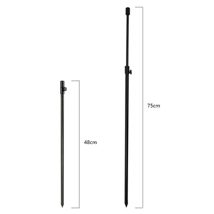 48-75cm Extending Aluminum Alloy Fishing Bankstick Adjustable Carp Fishing Bank Stick Fishing Rod Pod Rest for Bite Alarm