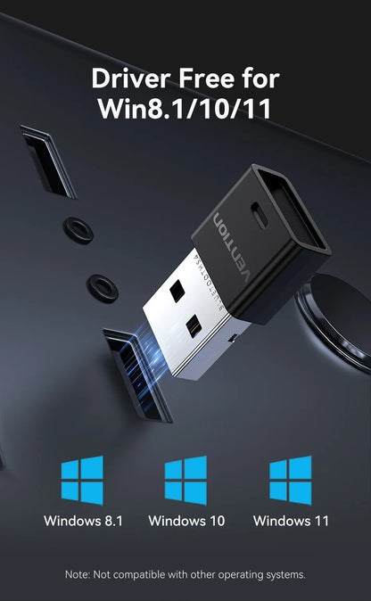 Vention USB Bluetooth Adapter 5.0 5.1 5.3 5.4 6.0 Dongle for PC Speaker Wireless Mouse Keyboard Music Audio Receiver Transmitter