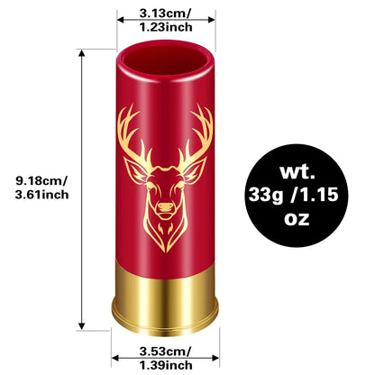 4pcs/Set Small Wine Cup Gift Box Creative Deer Head Pattern Plastic 12 GA Shot Glasses Wedding Party Drinkware Cup Gift