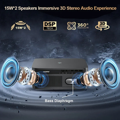 ThundeaL 3000Ansi 4K Full HD Projector TD98Pro 2G 32G Home Theater WiFi Android Portable Samrt TV Cinema TD98 Pro Beam Projector
