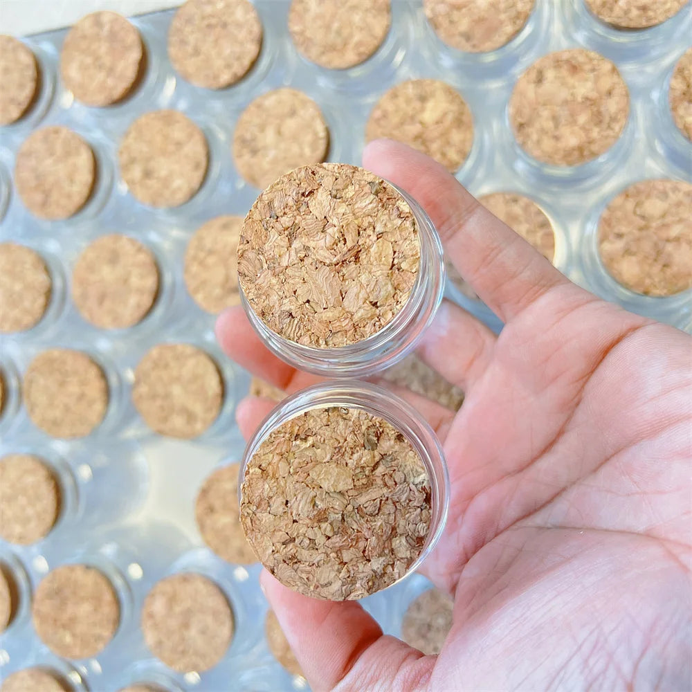 6pcs 12pcs 33x47x50mm Glass Bottles Clear Drifting Christmas Small Cork Stoppers Wedding Jars Birthday Party 50ml Wishing Bottle