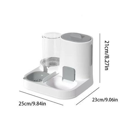Dual Bowl for Dog & Cat - Food Bowl + Water Bowl, Spill-Proof Pet Feeding Supplies, Non-Slip Design for Small/Medium/Large Pets