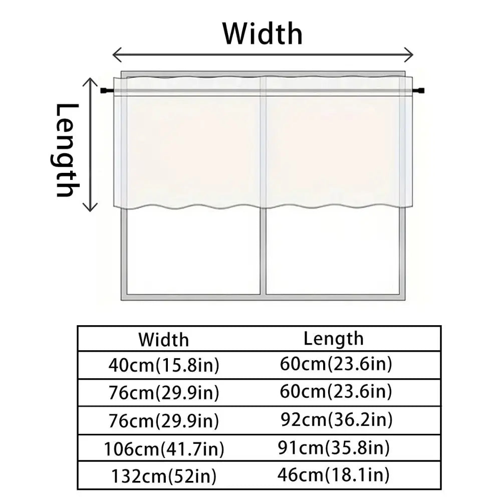 Pure Color Short Tier Curtains for Small Window Treatment Durable Short Blackout Curtain Washable Half Window Curtains