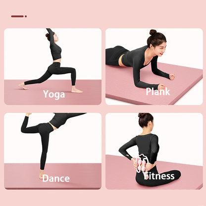 8mm yoga mat, suitable for beginners, lengthened and thickened for exercise, non slip fitness yoga mat for home use ﻿