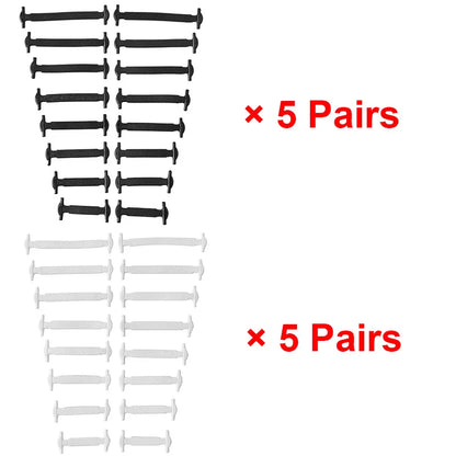 16pcs/lot Silicone Shoelaces No Tie Shoelaces 12 colors Elastic Lace Shoelace Creative Lazy Silicone Laces Rubber Lace