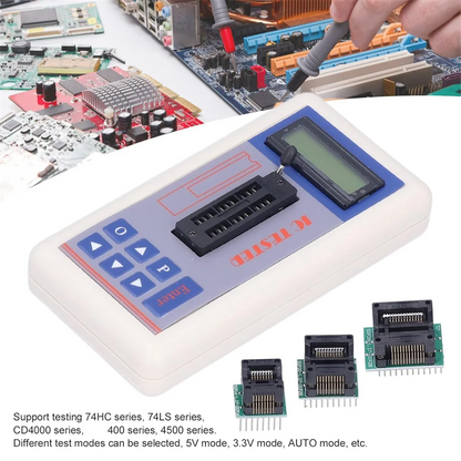 ABQR Integrated Circuit Tester, IC Transistor Capacitor Tester, Diode Checker Detector, with 5V 3.3V AUTO Mode,B