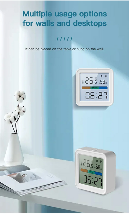 Tuya New WiFi Temperature Humidity Sensor Smart Life Backlight Hygrometer Thermometer Sensor Support Alexa Google Home Assistant