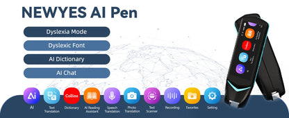 AI Pen Reading Pen for Dyslexia Scan Reader Pen 4 Text to Speech Device Translator Pen Photo Translation OCR 16GB Bluetooth Pen