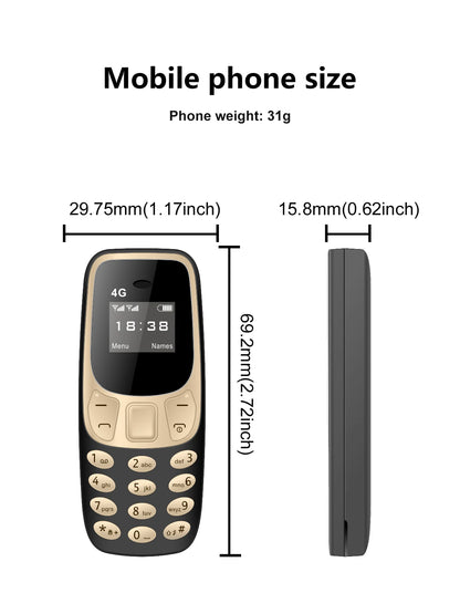 SERVO BM10 Mini Mobile Phone 2G GSM/4G LTE Speed Dial Call Recording MP3 Player Blacklist Dual SIM Standby Smallest Cellphones