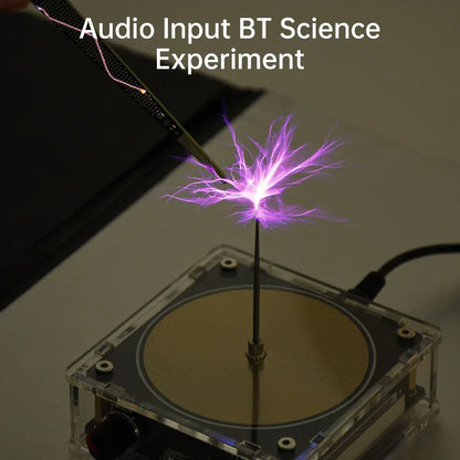 AC110-220V Input Dual Mode Music Tesla Coil Palm Tesla Coil High Frequency Voltage Pulse arc Generator  Artificial Lightning