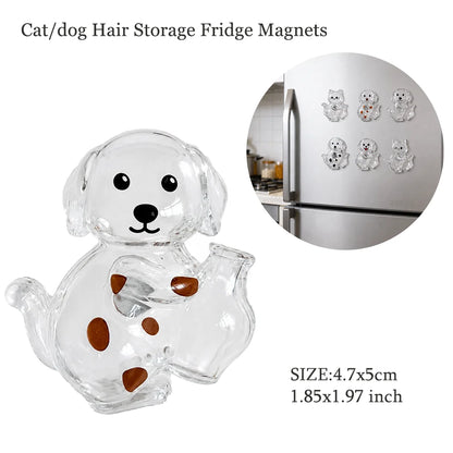 Transparent Dog Hair Storage Container Adorable Pet Keepsake Capsule Pendant With Key Ring for Pet Lovers DIY Memorial Keychain