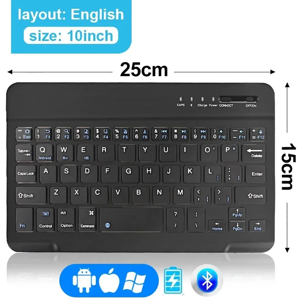 Mini Keyboard Wireless Bluetooth Keyboard 7 Color Backlit Rechargeable Keyboard Silent Keyboard For PC Android Windows iPad