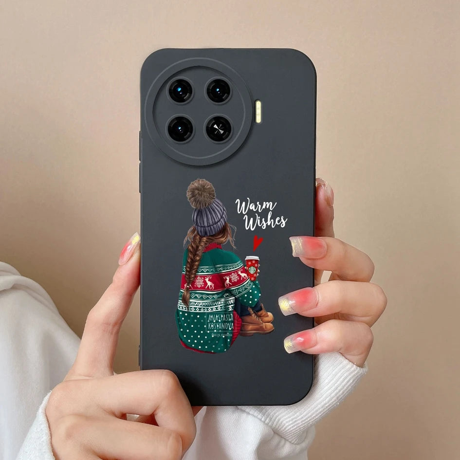 Cover For Tecno Spark 20 Pro+ 4G Case Phone Bags Pretty Flower Liquid Soft Silicone Shell For Tecno Spark20 Pro Plus Funda Coque