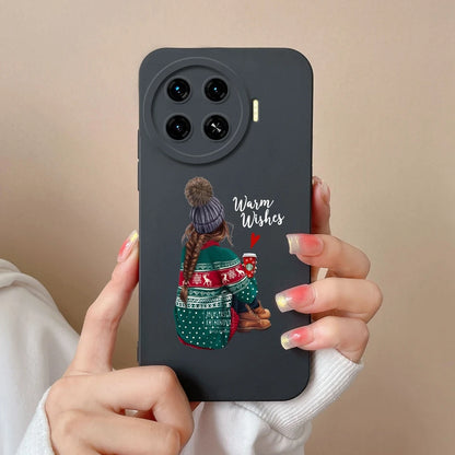 Cover For Tecno Spark 20 Pro+ 4G Case Phone Bags Pretty Flower Liquid Soft Silicone Shell For Tecno Spark20 Pro Plus Funda Coque