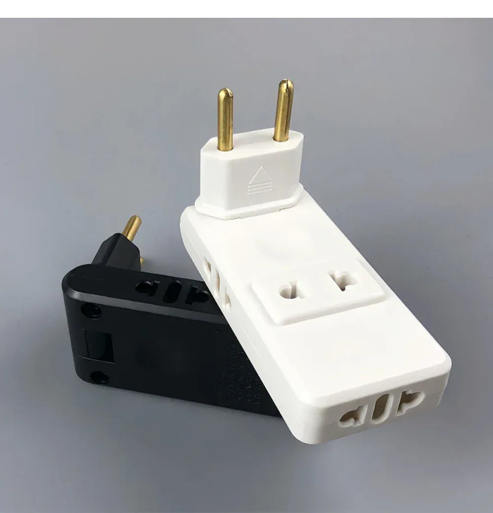 Protable Travel Power Converter Wall Outlet Plug Adaptors 4 in 1 EU 4.8MM Extension Chargers Adapter 180° Rotation Plug Adapter