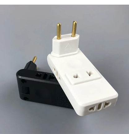 Protable Travel Power Converter Wall Outlet Plug Adaptors 4 in 1 EU 4.8MM Extension Chargers Adapter 180° Rotation Plug Adapter