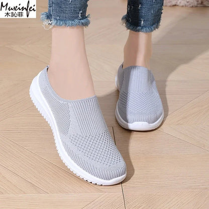Women's Summer Shoes Plus Size Casual Single Ladies Shoes Soft Sole Cover Half Slippers Sale Shoes with Free Shipping
