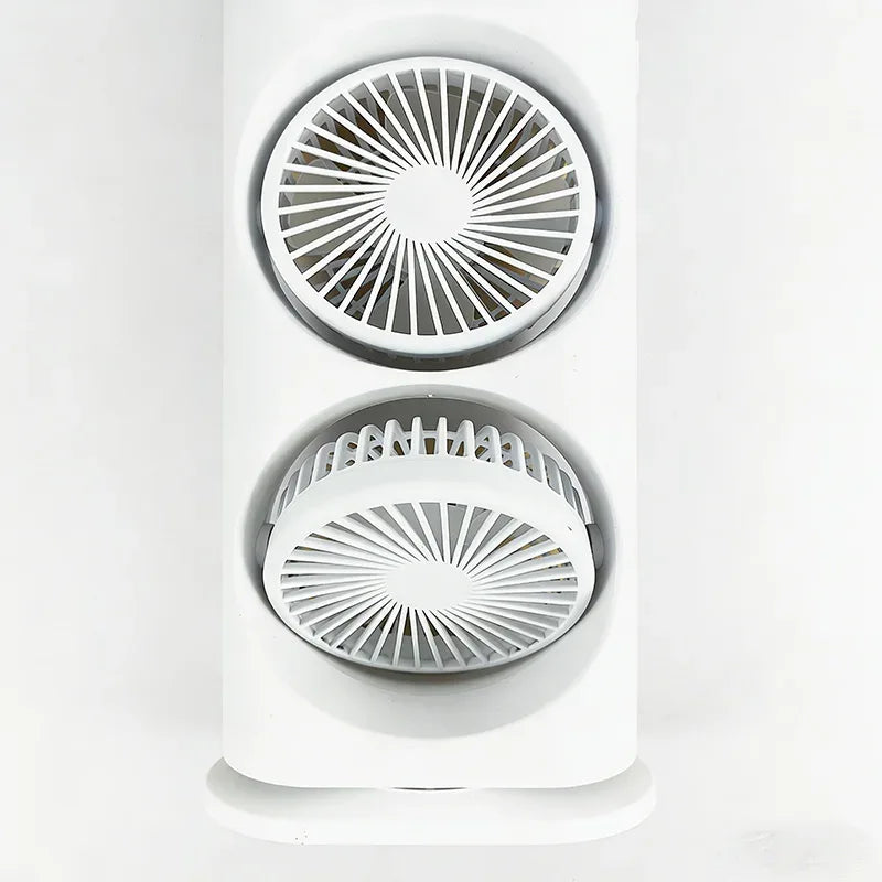 Spray portable water mist fan, summer mini evaporative air cooler, household water-cooling fan with LED lights