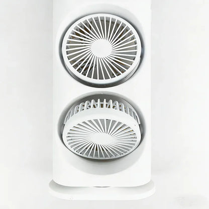 Spray portable water mist fan, summer mini evaporative air cooler, household water-cooling fan with LED lights