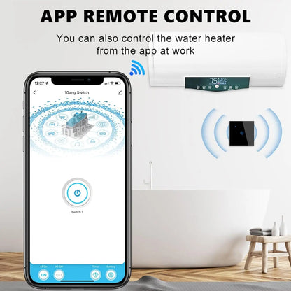 40A Tuya Smart Wifi Water Heater Boiler Touch Switch EU for Lighting Water Heater Air Conditioner Works with Google Home Alexa