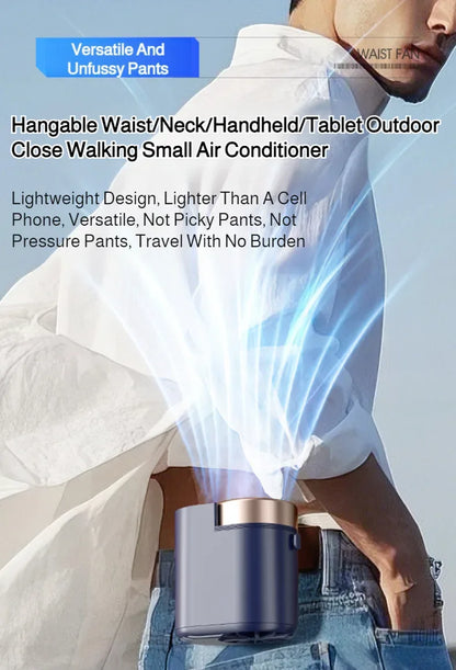 Outdoor Portable Small Fan Long Range High Wind Usb Charging Hanging Waist Fan Cooling Portable Fan