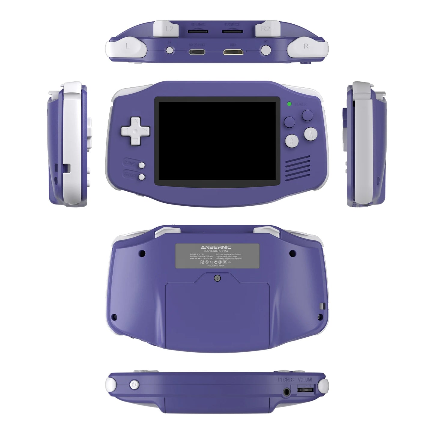 Anbernic RG34XX Handheld Game Console 3.4" IPS Screen Linux 64bit Retro Gaming Player Support WiFi Bluetooth HD TV Out Streaming