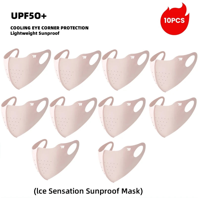 WEST BIKING Summer Sunscreen Traceless Mask 3D Ice Silk Breathable UV Protection Mask Summer Outdoor Sport Cycling Sports Masks