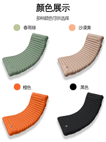 Outdoor Camping Sleeping Pad Folding Sleep Mat Beach Inflat Mattress with Pillows Ultralight Air Mat Travel Hiking New