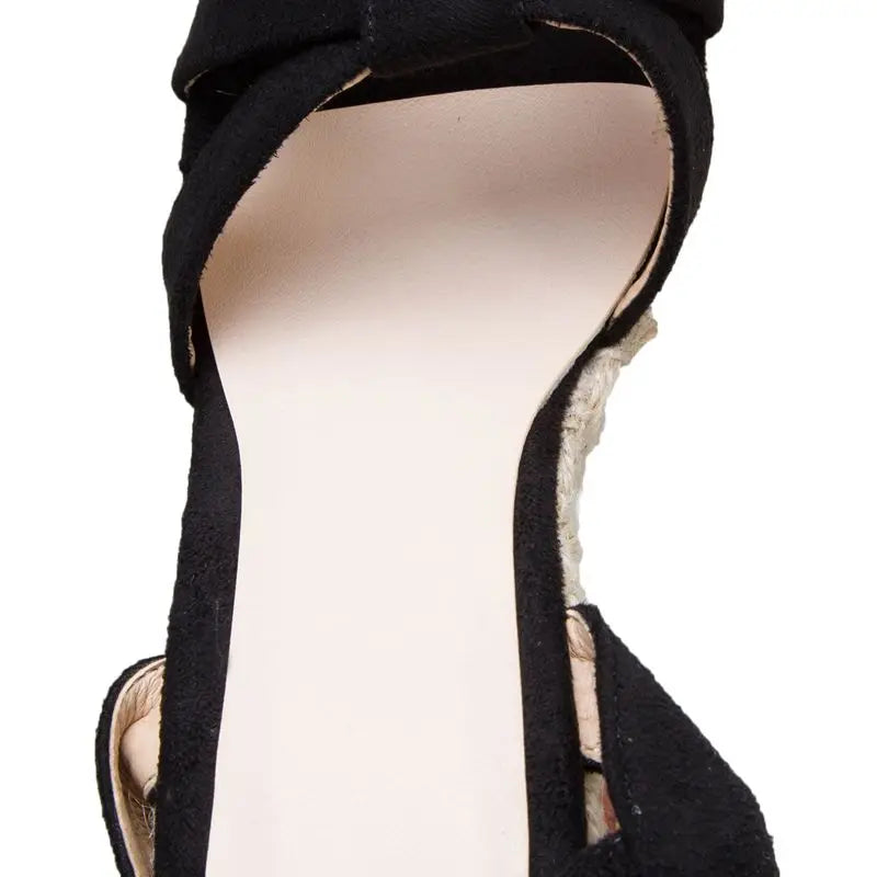 REAVE CAT Brand Women Sandals Open Toe Flock Suede Wedges 11cm Platform Buckle Strap Big Size 44 45 46 Soft Leisure Daily Shoes