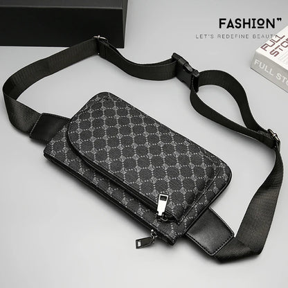 Fashion mini leather men's chest bag crossbody bags sacoches hommes bandolera hombre bolsos para hombre bag for men sling bag