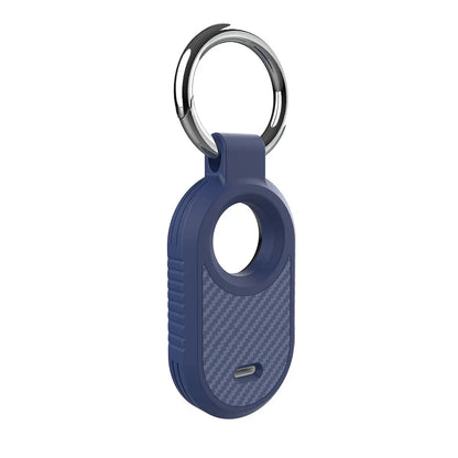 Carbon Fiber Style Case For Samsung Galaxy Smart Tag 2 Locator Anti-lost Backpack Keychain TPU Soft Silicone Protect Back Cover