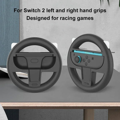 2PCS Steering Wheel for Nintendo Switch 2 JoyCon Controller for NS2 Gaming Racing Steering Wheel Hand Grip for Switch 2 Accessor