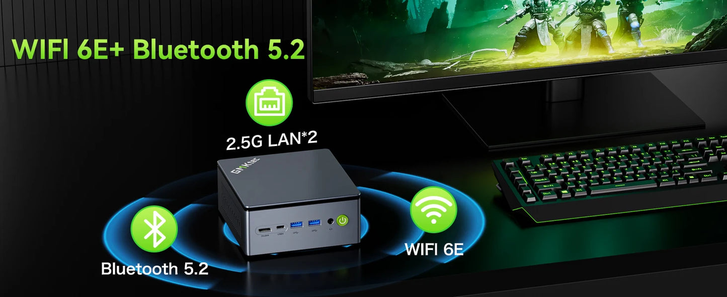 GMKtec Mini PC K11 K8 PLUS M7 AMD Ryzen R9 8945HS R7 8845HS 6850H Windows 11 WiFi6 2*DDR5 USB4.0 2.5G LAN OCulink Gamer Computer