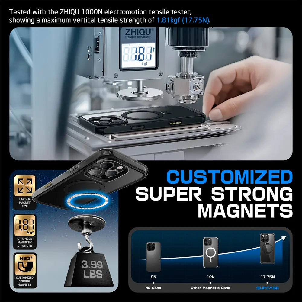 SUPCASE For iPhone 16 Pro Max Case with Camera Control Capture Button UB Mag Stand Series Slim Clear Magnetic Phone Case