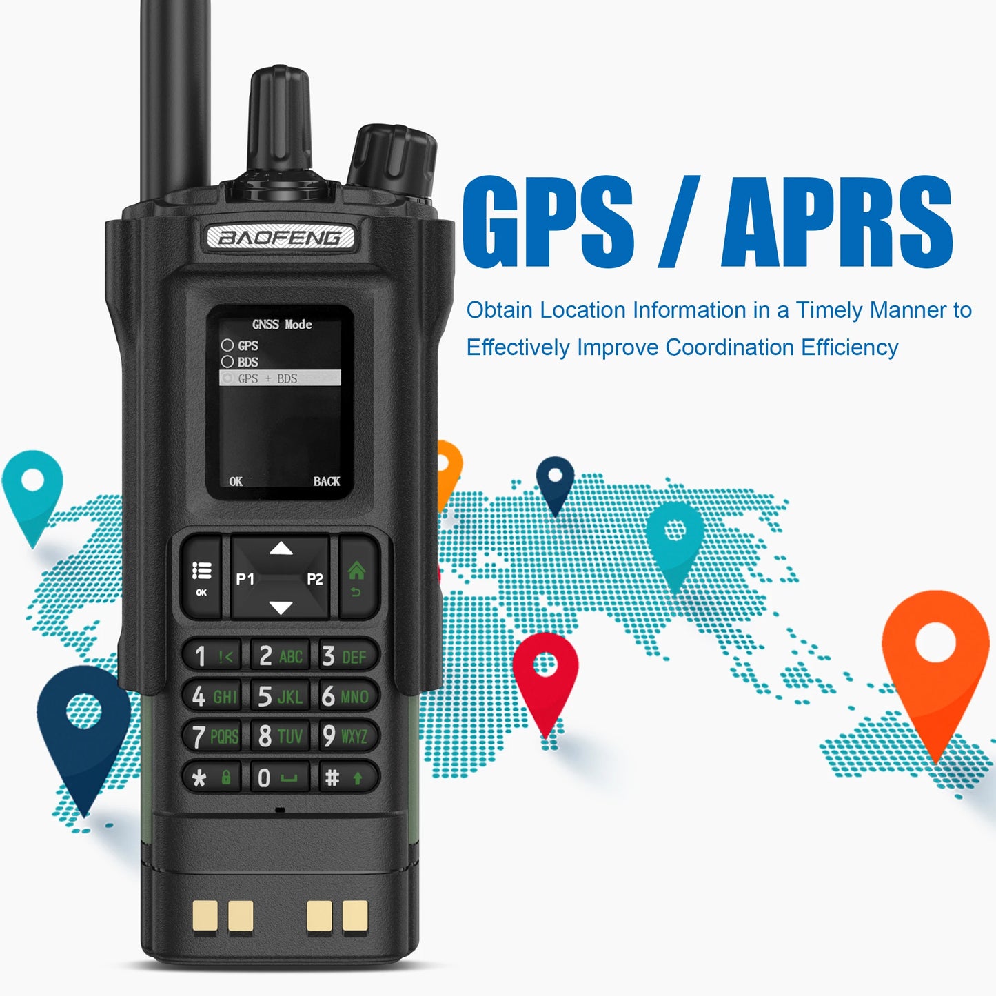 BAOFENG DM-32 with Belt Holster DMR Radio Digital Walkie Talkie GPS APRS 999 Channel Dual Mode Analog Dual Time Slot For Hiking