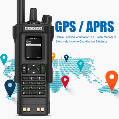 BAOFENG DM-32 with Belt Holster DMR Radio Digital Walkie Talkie GPS APRS 999 Channel Dual Mode Analog Dual Time Slot For Hiking