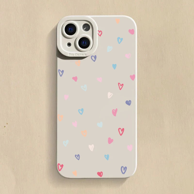 Colorful Small Love Heart Phone Case For Xiaomi Redmi Note 13 12 11 Pro Plus 5G 12S 11S 11 10S Redmi 13C 13 12 4G Silicone Cover