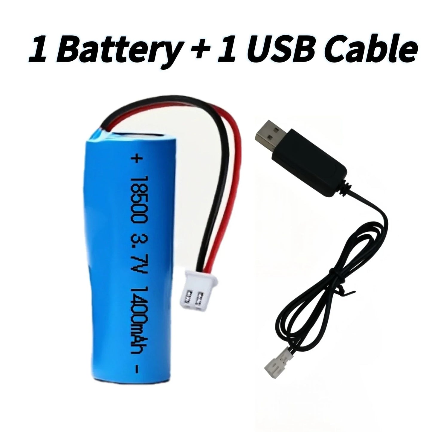 18500 rechargeable lithium battery 3.7V 1400mAh USB-PH Charger for Flashlight Dron Electric toothbrush Wireless mouse Power bank