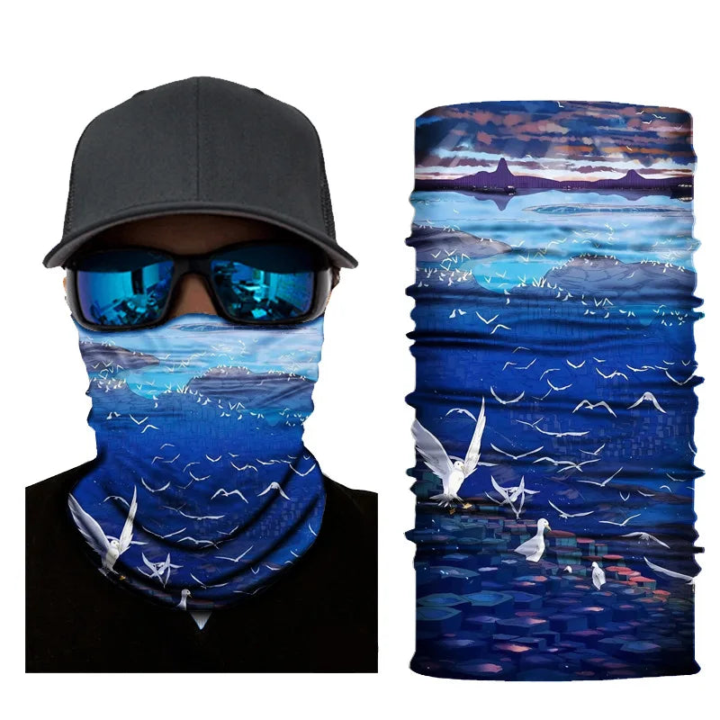 UV Protection Face Mask Neck Gaiter Windproof Scarf Sunscreen Breathable Bandana Balaclava for Sport Outdoor Running Motorcycle